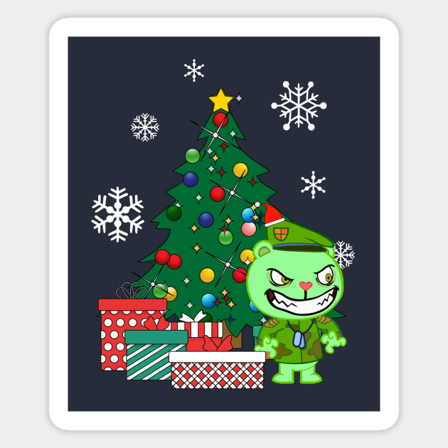 Flipqy Around The Christmas Tree Happy Tree Friends Sticker by Nova5